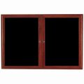 Aarco Aarco Products CDC3660 Enclosed Changeable Letter Board - Cherry CDC3660